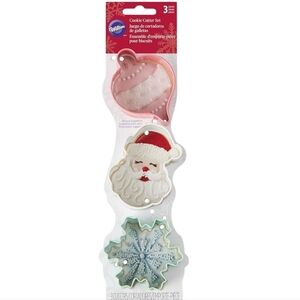 Wilton 3-Piece Festive Christmas Cookie Cutter Set